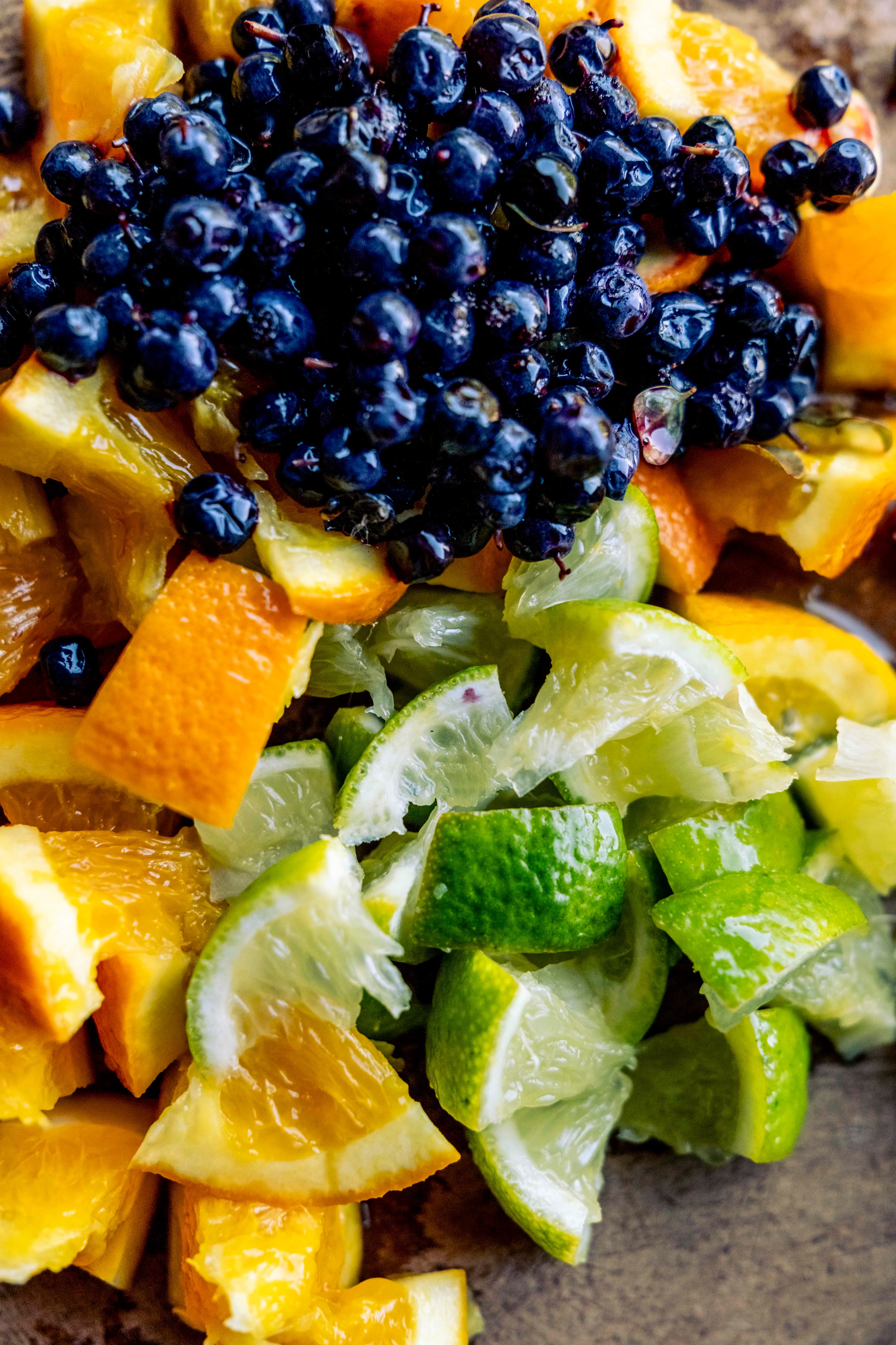 Fruits et botaniques du Gin du Mont Blanc — baies de genièvre et myrtilles sauvages